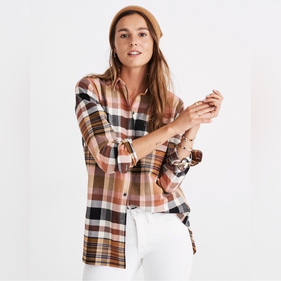 Madewell Classic Ex-Boyfriend Shirt in Seconda Plaid - Picture 1 of 15